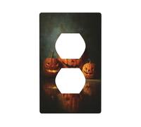 3 cubiertas de enchufe vintage de calabaza tallada para interruptor de luz, 1 banda, placa de pared para cocina, baño, tamaño 7 x 11,4 cm