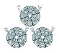 3 cubiertas de rejilla para macetas, protector de suelo de plástico ABS con estacas, protector de plantas a prueba de gatos para mascotas y bebés, evita excavaciones y (verde-l)