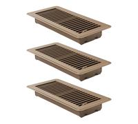 3 cubiertas de ventilación de aleación de aluminio de 4 x 10 pulgadas, a prueba de oxidación, registros de suelo para aplicaciones comerciales de climatización de teletrabajo, rejillas de ventilación