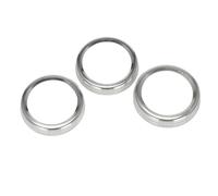 3 cubiertas para botón de aire acondicionado, botón central de audio, anillo embellecedor para interruptor