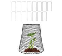 3 cubiertas protectoras de alambre para plantas, herramienta esencial para proteger las frutas y verduras de tu jardín (negro)