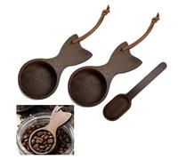 3 cucharaditas de madera, cucharadita ergonómica, cuchara de medición para granos de café, cuchara de cocina, herramienta de medición para granos de café, café en polvo y leche en polvo