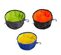 3 cuencos de viaje para perros, portátil, plegable, dispensador de alimentación de agua con gancho de escalada