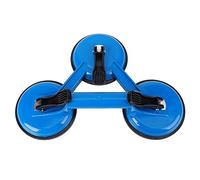 3 Cups Glass Suction Blue Aluminum Alloy Tile Sucker, Heavy Duty Glass Lifter with Strong Vacuum Grip, for Smooth Surfaces like Glass Ceramic and Metal, 325 x 117 mm