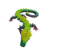 3-D Printed Dragon - Articulated Dragon | Crystal Dragon | Dragon Decor | Dragon Figurita | Crystal Dragon 3-D Printed, 11,8inch Joint Mobility Decor Ornament For Home Desktop Decor