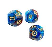 3 dados de adivinación con purpurina de 12 lados para entusiastas de la astrología, cuenta con rollo equilibrado y dados de partículas para orientación astrología