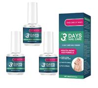 3 Days Nail Care, 16 ml, tónico para uñas débiles y dañadas, aceite para el cuidado de las uñas, diariamente fortalecimiento para la reparación de uñas agrietadas y secas, acabado transparente (3