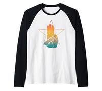 3 Dedo Saludo Tres Dedo Símbolo Político Lenguaje Mano Camiseta Manga Raglan