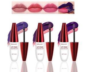 3 delineadores de labios Peel Off Stain, 3 colores mate, exfoliación de labios, resistente al agua, exfoliación de labios, delineador de labios de larga duración, exfoliante para el uso en mujeres