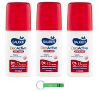 3 desodorantes limpios DeoActive Sport & Stress Deodorante Vapo No Gas-Deodorant - Especialmente adecuado para sudoración excesiva, 70 ml + llavero Beni Culinari gratis
