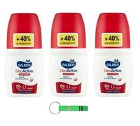 3 desodorantes limpios DeoActive Sport & Stress Desodorante Roll-On-On - Especialmente adecuado para sudoración excesiva, 70 ml + llavero Beni Culinari gratis