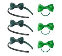 3 diademas, 3 gomas para el pelo, accesorios para el cabello verde, diademas verdes, diademas para mujer, lazos para la cabeza, juego de accesorios para el cabello para niñas