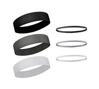 3 diademas anchas deportivas con 3 diademas finas antideslizantes, banda elástica para correr, bandas neutras contra el sudor, adecuadas para baloncesto, yoga, ciclismo (3 colores)