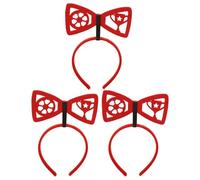 3 diademas con forma de lazo con temática de fútbol, bandas para el pelo, bandas para la cabeza para festivales, diademas deportivas para fiestas de fútbol para eventos deportivos
