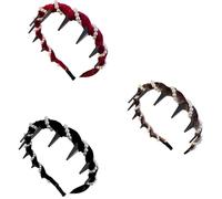 3 diademas de perlas con diamantes de imitación para mujer, diseño de peine de dientes, diademas de alto cráneo, accesorios cómodos para el cabello, accesorios brillantes para el cabello