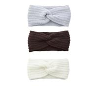 3 diademas de punto para mujer, diademas de invierno, con nudo de torsión, banda de pelo deportivo, banda elástica para la cabeza de ganchillo, calentadores de orejas, diademas cálidas, diademas de