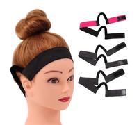 3 diademas indoloras para el borde de la peluca con encaje frontal, cómoda banda elástica de encaje de fusión con gancho para las orejas, borde montado en el pelo (doble cara, 3.0)