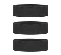 3 diademas negras que absorben el sudor, bandas antisudor, diademas deportivas para hombres y mujeres, accesorios deportivos y de fitness, adecuadas para correr, yoga, fitness, tenis, baloncesto, etc.