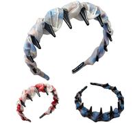 3 diademas onduladas dulces, diadema de tela crepé suave de talla única, accesorios decorativos para el cabello con parte superior craneal alta para volumen, aros antideslizantes para uso diario