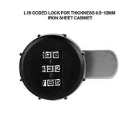 3 Digit Code Combination Lock Cabinet Zinc Alloy Security Coded Password Lock for Tool Boxes Cabinets Drawers School Lockers Mailbox No Key Needed Easy Install Safe (L=19 0,5~12 mm de espesor del
