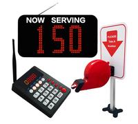 3 Dígitos Sistema de Turnos y Gestión de Cola, Sistema de Llamadas Restaurante, Numeros Digitales Pantalla Turno (1 Dispensador de Numeros Turno+1 Pantalla de Altavoz Digital +1 Teclado)