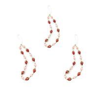 3 dijes de teléfono con cuentas de fresa, perlas de frutas dulces, correa de muñeca, bonitos dijes para teléfono, cuentas hechas a mano, cadena antipérdida, llavero con cuentas para teléfono para