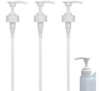 3 dispensadores de 5 litros de 38 mm, bomba de champú con tapa de rosca, dosis de 4 ml, bomba dispensadora de pelícano reemplazable con tubo de 230 mm para detergentes, champú, aceites y desinfectante