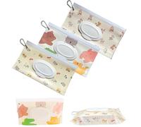 3 dispensadores de toallitas para bebé, bolsa dispensadora de toallitas húmedas, soporte portátil recargable para toallitas húmedas, contenedor de toallitas para bebé, dispensador de toallitas