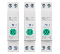 3 disyuntores inteligentes Tuya WiFi 1P+N 63A, interruptor de riel DIN con estadísticas de electricidad y control remoto por voz