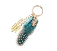 3. Dream Catcher Chain with Turquoise Tassels Hexagon Faux Stylish Backpack Charm Stylish Keychain Highlight