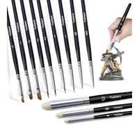 3 Dry Brush con 7 Pinceles Miniaturas Seco Conjunto Pincel Seco Profesionales para Modelismo Citadel Juego Modelo