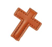 3 elegantes marcapáginas en forma de cruz, clips antideslizantes de cuero para libros, diarios, viajes y estudio bíblico, marcadores de cuero esenciales