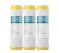 3 elementos filtrantes resina T33, 25,4 cm x 6,35 cm (10" x 2,5"), para toda la casa, compatibles con todos los sistemas filtración agua pozo y ósmosis inversa (10")