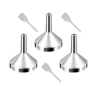 3 embudos de metal para polvo, perfume, pequeña transferencia de líquidos, herramienta de dispensación de líquidos, embudo de perfume