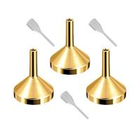 3 embudos de metal pequeños para polvos de transferencia de líquidos para botellas, cocina, cosméticos, perfumes de metal