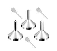 3 embudos pequeños + 3 piezas de gotero de plumas, embudo de cocina, embudo de mermelada, embudo de metal, minitembudos