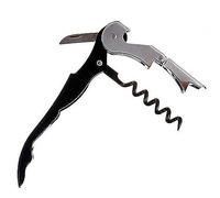 3 en 1 Abridor de Botellas de Vino Abridores de Cerveza Amigo del Camarero Cuchillo Sommelier Llave del Vino Cortador de Aluminio Sacacorchos de Palanca (Negro)