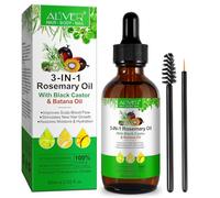 3 en 1 Aceite de Romero para el Crecimiento del Cabello, 100% Puro Aceite de Crecimiento del Cabello con Romero, Ricino Negro y Batana, Estimula el Rebrote del Cabello, Nutre el Cuero Cabelludo, 60ml