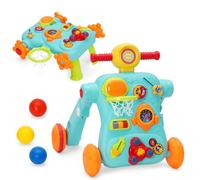 3 en 1 Andador Bebes,Baby Walker con 2 Altura Ajustable,Ruedas con Velocidad Regulable, Resistente a Vuelcos, acata Bebe con 8 juguetes Interactivos Montessori,Caminador Bebe de 9 a 18 Meses