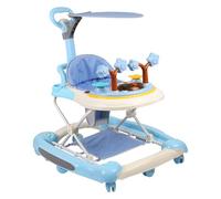 3 en 1 Andador de bebé escalable con bandeja de actividades musical extraíble, andadores para caminar con rueda universal y altura ajustable, de 6 a 18 meses (3 en 1,67 x 72 x 92 cm, azul cielo)