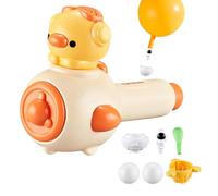 3 en 1 Blow Pipe Floating Ball Game - Physics Learning Balloon Launcher with Cute Duck Whistle, Suspended Air Toy for Developing Lung Power, Coordination and Motor Skills, Educational Gift for Child