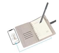 3 en 1 Conjunto de Escritura de Lápiz Inteligente de Lápiz Digital, Bolígrafos Inteligentes y Cuaderno para Tomar Notas, Convertir a Texto, Almacenar y Compartir Notas en Papel, (Black)