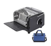 3 en 1 Estufa de Gas Temperatura Ajustable 1200 W, Estufa de CalefaccióN Con Bolsa de Almacenamiento, de Camping DiseñO,Black
