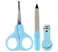 3 en 1 Kit de cuidado de bebé, Set de manicura para bebés con tijeras para uñas Nail Clipper y Lima de uñas para recién nacidos Patojo de uñas Cuidado de uñas(Blue)