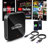 3 en 1 Magic Video Box - Wireless CarPlay & Android Auto Adapter con Netflix, Youtube, TikTok, Soporte para Tarjeta TF, actualización inalámbrica, CarPlay AI Box para vehículos Desde 2016