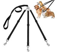 3 En 1 Perro Correas, Cuerda de Tracción para Perros, Correa de Acoplamiento de Perro, Correa de Mascota de Nailon Ajustable Desmontable para Pasear, Adiestrar, Jogging, para 1, 2 o 3 Perros