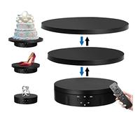 3 en 1 plato giratorio eléctrico, soporte de pantalla giratorio 360 grados, plato giratorio motorizado con control remoto para fotografía, exhibición de productos, joyería, reloj, modelos 3D