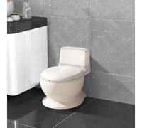3 en 1 Potty Training WC,verdadero sonido de caza, diseño compacto, música y portarodillos, asiento de inodoro perfecto para niños pequeños para un aprendizaje de limpieza (Gris)
