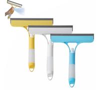 3 en 1 raspador de Limpieza de Ventana,3PCS reciclable de Silicona Ventana Kit de compresión, versátil 3 en 1 Ventana compresión, Botella de Limpieza de Ventana con Vidrio pulverizado, Espejos