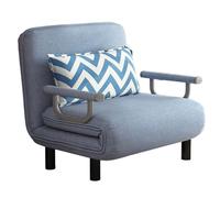 3 en 1 Sofa Cama 1 Plaza Plegable Ergonomía Algodón y Lino Sofás de Salón Convertible Ajuste del Respaldo en 6 Niveles Cama de Invitados Capacidad de Carga 300 Kg(Blue,190 * 80 * 26cm)